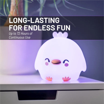 Lumipets Remote Control Silicone Night Light for Kids - Pig Design with 9 Soft Colors & Sleep Timer - Rechargeable, Battery-Operated Lamp for Bedroom | Baby Nursery, Toddler, Girls, Boys
