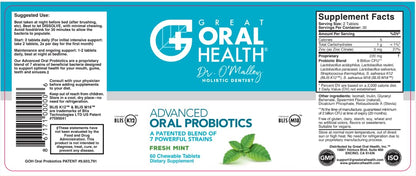 Oral Probiotics for Mouth Bad Breath Treatment for Kids Dental Care & Cavity Prevention with BLIS K12 M18 – Dr Formulated Dental Probiotics for Teeth and Gums, 30 Chewable Tablets Strawberry Vanilla