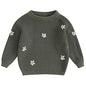 Mubineo Baby Girl Winter Clothes Cute Flower Sweater Crewneck Pullover Long Sleeve Knit Newborn Infant Sweaters