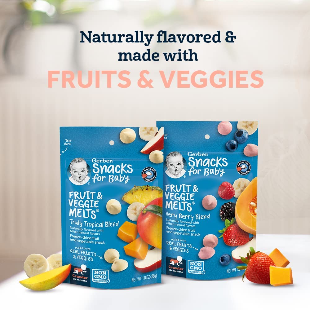 Gerber Baby Snacks Yogurt Melts, Strawberry, 1 Ounce (Pack of 7)