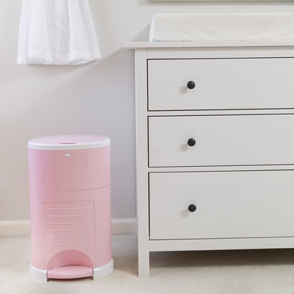 Diaper Dekor EKO Plus Diaper Pail Gift Set, White | ONLY Eco-Friendly Diaper Pail Made with 70% Recycled Materials | Comes with up to a Year's Supply Worth of Diaper Dekor Refills!