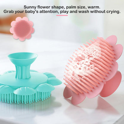 Baby Hair Scalp Massage Shampoo Brush with Soft Baby Bath Brush Silicone Massage Brush for All Hair Kid Newborn Toddler（）