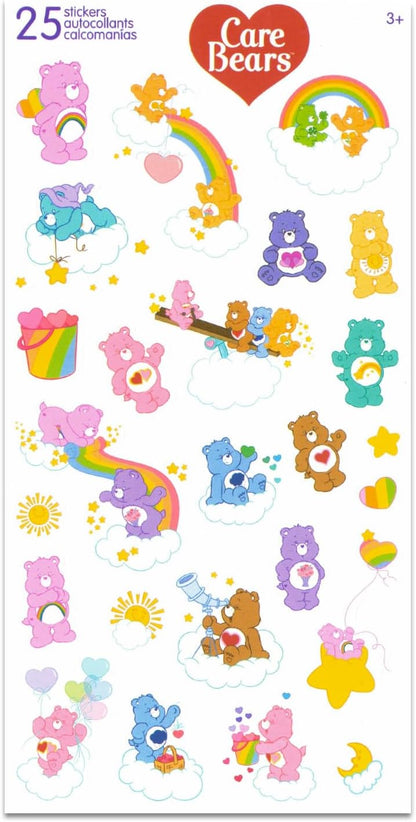 Care Bears Shaped Bandages Set for Kids - Bundle Includes 2 Boxes of 24 Count Colorful Adhesives and Stickers | Care Bears First Aid Kit Supplies for Girls, Boys