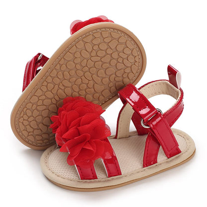 COSANKIM Baby Girl Sandals Rubber Sole Summer Outdoor Infant First Walker Crib Dress Shoes Baby Sandals