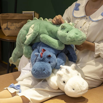 43.3Inches 7Lbs Blue Weighted Dragon Stuffed Animal, Large Blue Weighted Dragon Plush Toy for Kids and Adults(2025 Update Version)