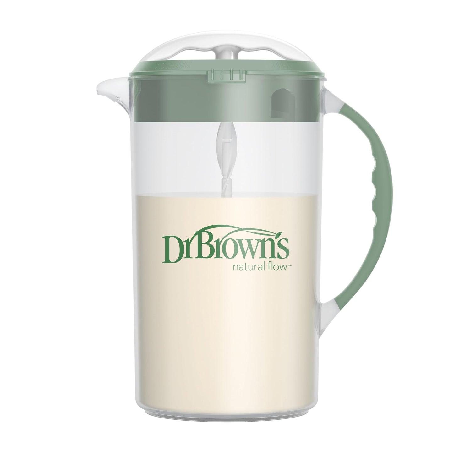 Dr. Brown's Baby Formula Mixing Pitcher with Adjustable Stopper, Locking Lid, & No Drip Spout, 32oz, BPA Free, Teal