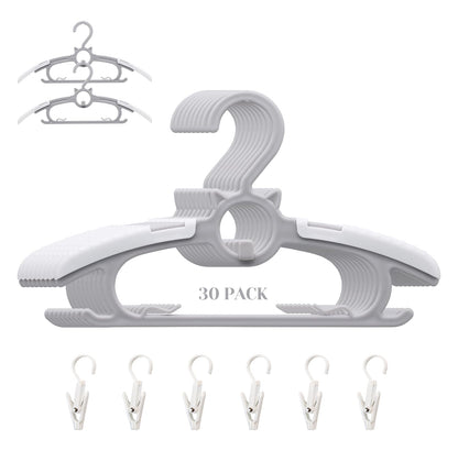 Baby Nursery Closet Hangers, Ultra Thin Non-Slip and Extendable Laundry Infant Pant Hanger for Newborn Clothes - 20pcs11-14" Pink Adjustable Children Coat Hanger for Girl Boy Toddler Kids Child