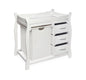 Badger Basket Sleigh Style Baby Changing Table with Laundry Hamper and 3 Storage Drawers - Espresso
