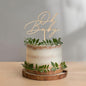 Oh Baby Cake Topper in Wood Greeny Baby Shower Cake Topper Decoration