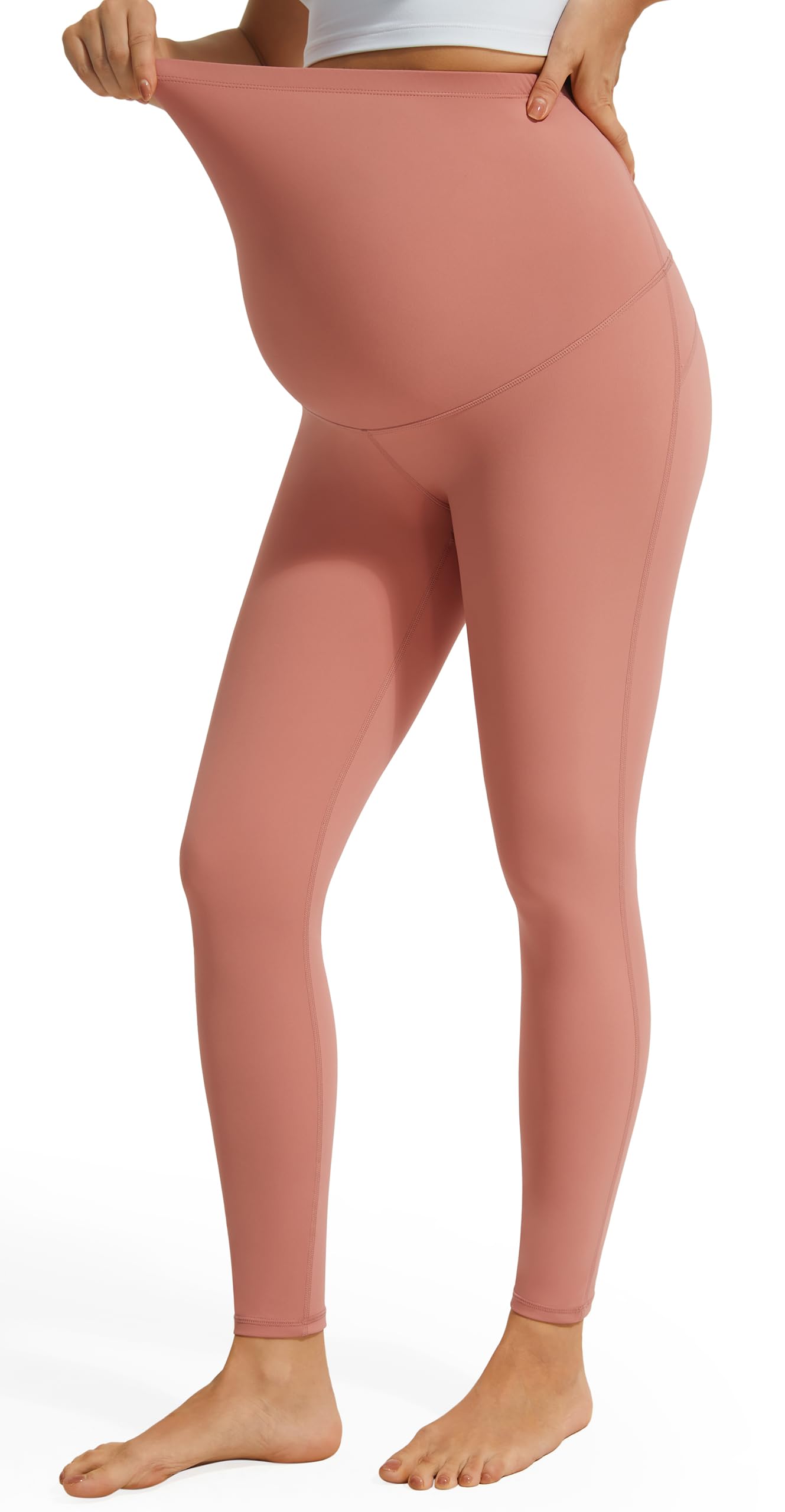 JOYSPELS Smooth Feeling Maternity Leggings Over The Belly with Pockets Workout Pregnancy Leggings
