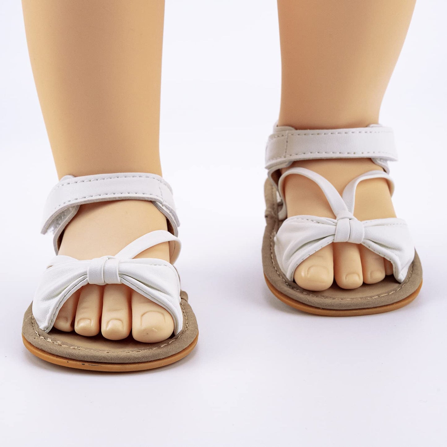 GAISUMMI Baby Girls Sandals Summer Bowknot Infant Crib Shoes Toddler Pu Leather Soft Rubber Sole First Walkers