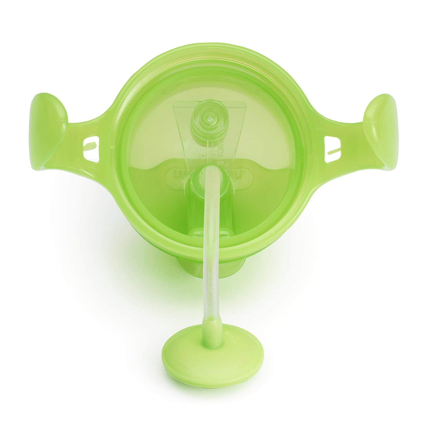 Munchkin Any Angle Sippy Cups for Toddlers, Spill Proof Weighted Straw Cup with Transition Handles for Babies 6 Months and Up, 2 Pack, Blue/Green