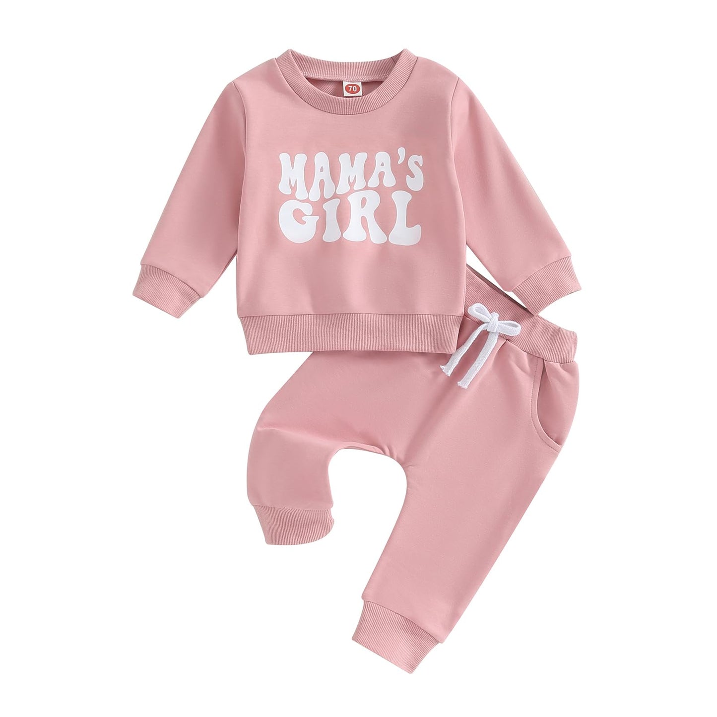 Kaipiclos Toddler Baby Girl Fall Winter Outfit Mamas Girl Long Sleeve Pullover Sweatshirts Jumper Pants Clothes Set
