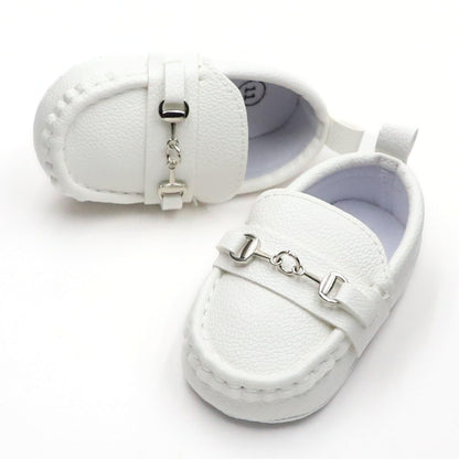 First Walking Shoes for Baby Boys Delightful Solid Color Slip-On Loafers, Lightweight, Non-Slip Flat