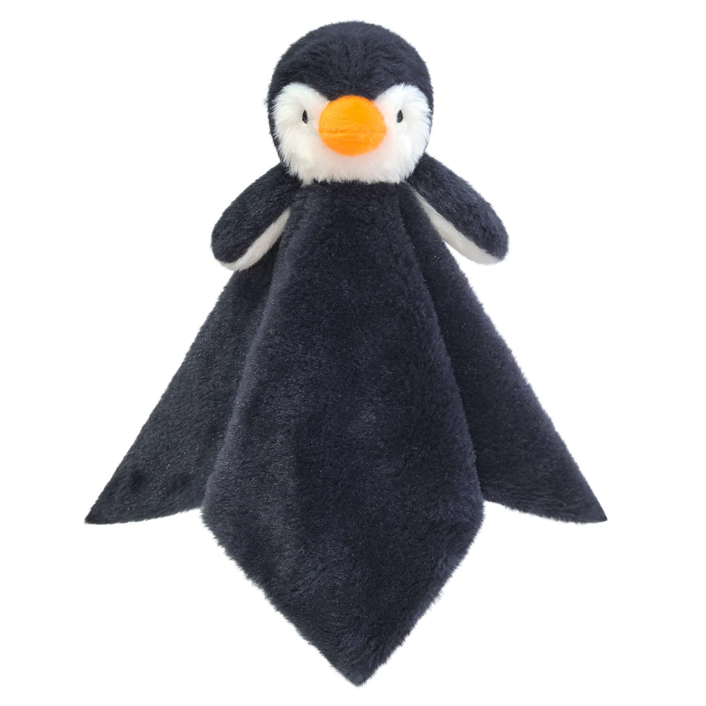 Baby Gray Penguin Soft Stuffed Animal Security Blanket, Plush Penguin Character Lovey Blanket, Baby Shower/Nursery Gift, Newborn Infant Toddler Snuggle Blankie for Girls Boys, 14 Inches