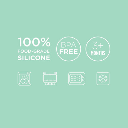 Olababy 100% Silicone Soft-Tip Training Spoon for Baby Led Weaning 2pack