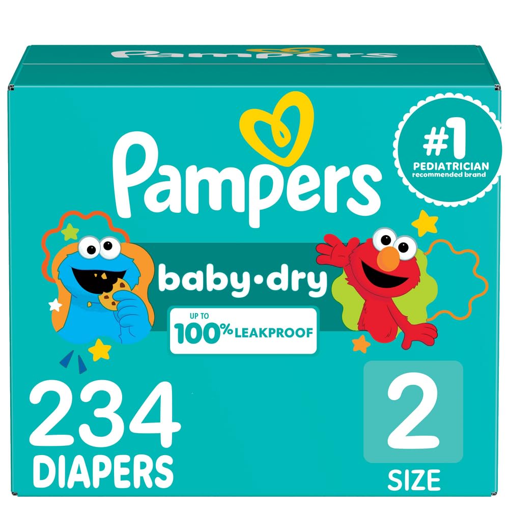 Pampers Diapers - Baby Dry - Size 1, 44 Count, Absorbent Disposable Infant Diaper (Packaging May Vary)