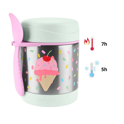 Skip Hop Insulated Baby Food Jar, Sparks Rocket, Stainless Steel, Holds 11oz