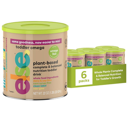 ELSE NUTRITION Toddler Formula 12-36 Months w/Omega 3&6 for Brain Development - Lactose Free, Dairy Free Nutrition Drink - Plant Based Protein Powder w/ 20+ Vitamins (22oz, 1-Pack)