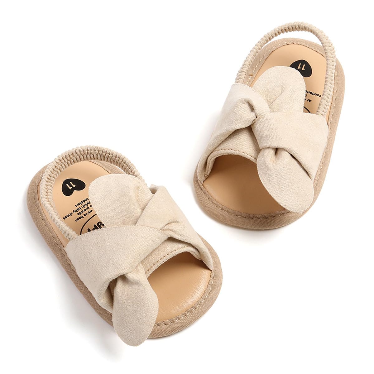 HsdsBebe Baby Girls Sandals Bohemia Flower Bow Soft Sole Toddler First Walkers Beach Summer Shoes