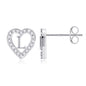 Anoup Heart Initial Stud Earrings - Gifts for Girls, Sterling Silver Post 14K Gold Plated All Over Hypoallergenic | CZ Simulated Diamond Stud Earrings | Birthday Gifts for Kids Toddlers Daughter