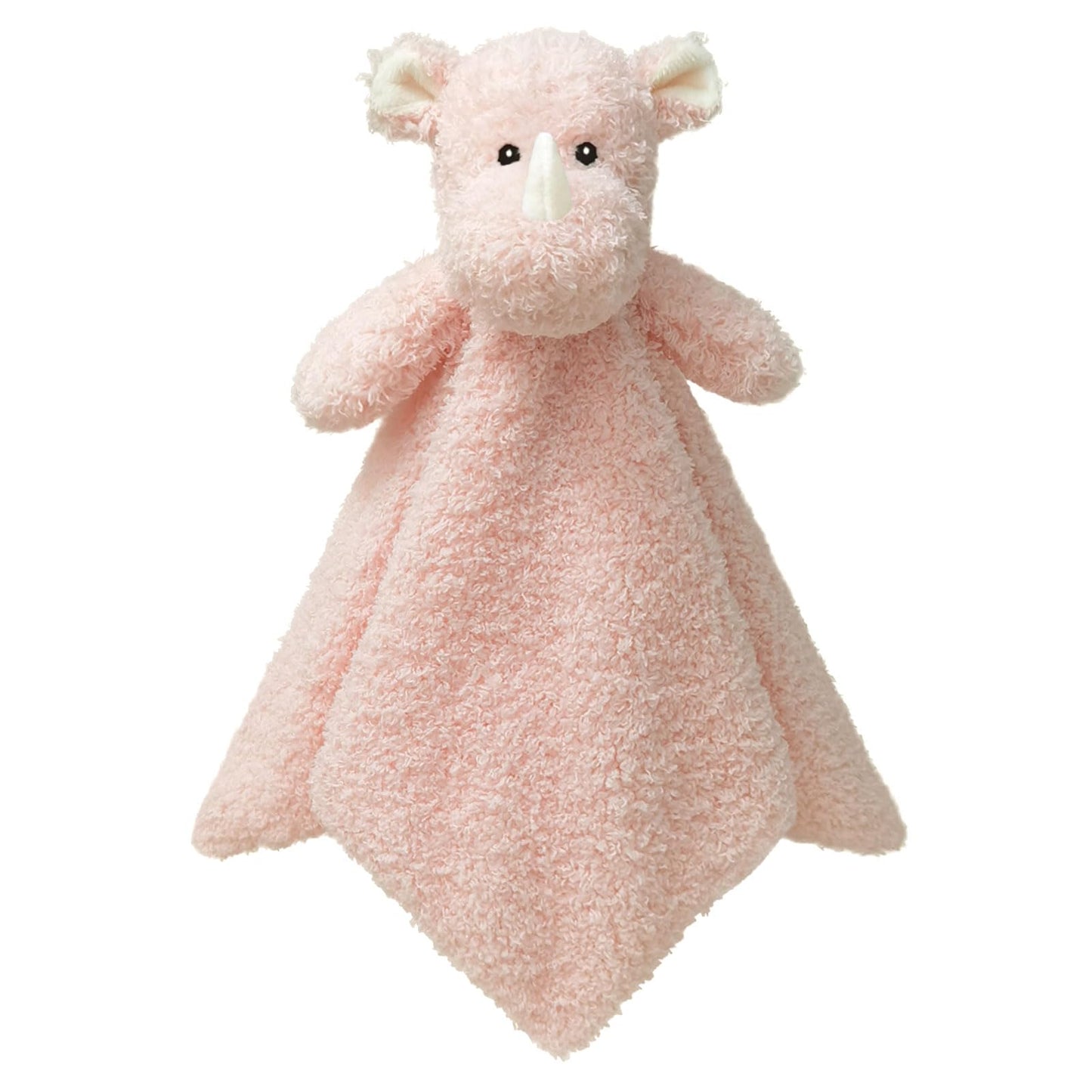 Baby Pink Rhino Soft Stuffed Animal Security Blanket, Plush Rhino Character Lovey Blanket, Baby Shower/Nursery Gift, Newborn Infant Toddler Snuggle Blankie for Boys Girls, 14 Inches