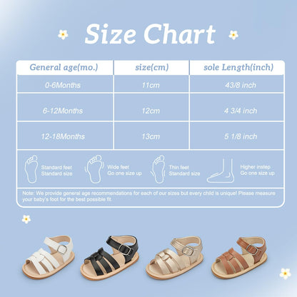 Kannior Infant Boys Girls Sandals Breathable Premium Baby Summer Outdoor Casual Beach Shoes Lightweight Toddler Flower Bowknot Anti Slip Rubber Sole Newborn Prewalker First Crib Shoes