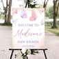 Printable Sign, Butterfly Baby Shower Welcome Sign, 12 x 18 inches to 24 x 36 inches, Corrugated Plastic, Romantic Style