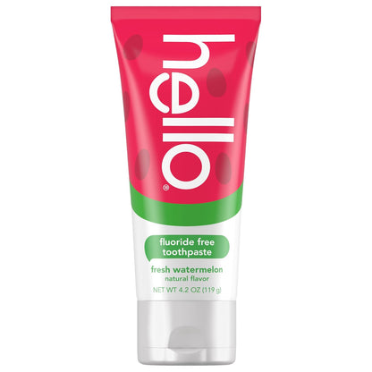 hello Fresh Watermelon Fluoride Free Kids Toothpaste, 4.2 Oz Tube
