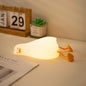 DuDu Duck Night Light, Cute Duck Lamp, Squishy Silicone Nightlight for Bedrooms with 30 Minutes Timer, Rechargeable Bedside Lamp with Touch Control for Bedrooms, Living Room
