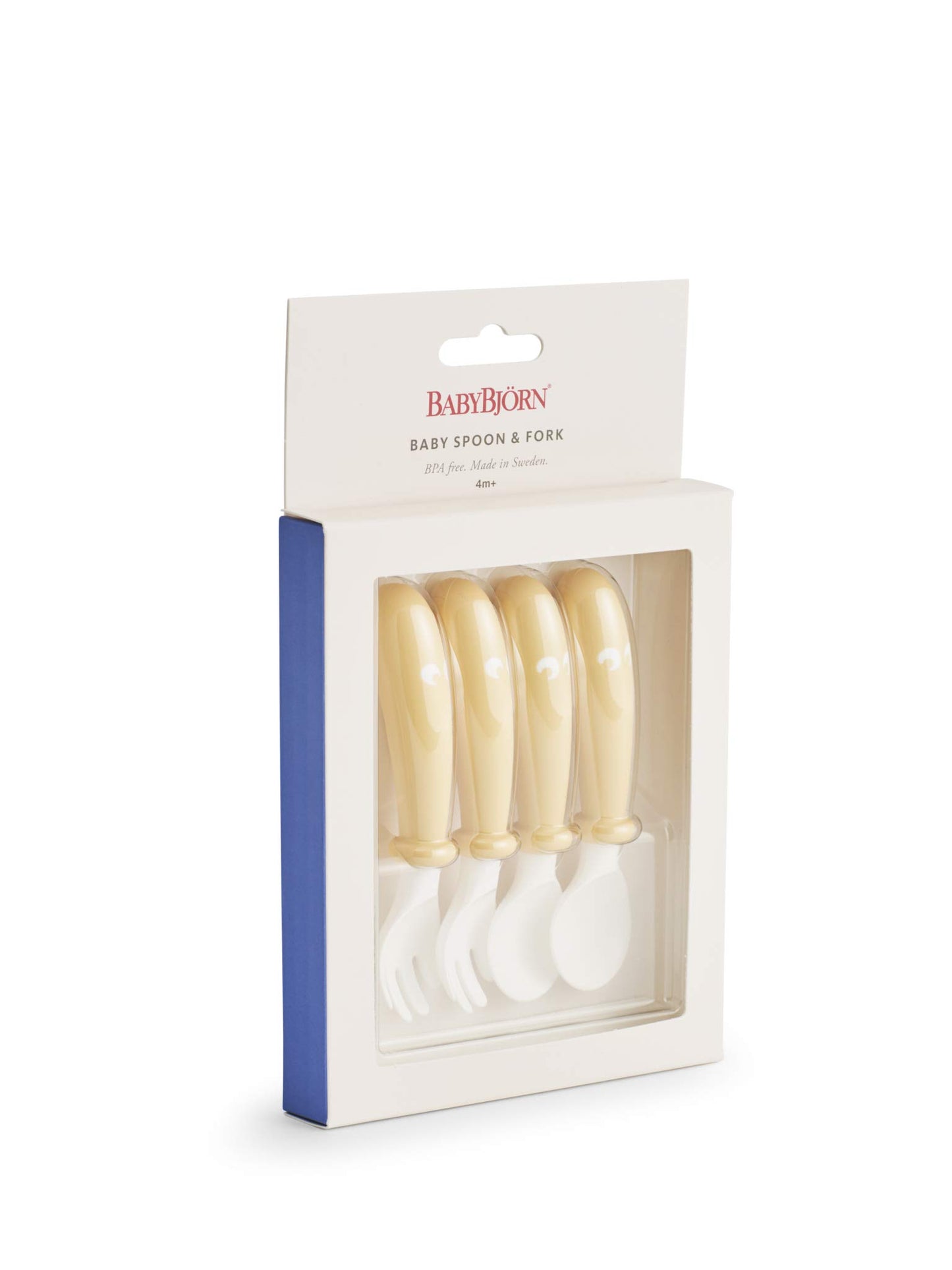 BabyBjörn Baby Spoon and Fork, 4 pcs, Powder Green