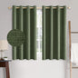 MIULEE 100% Blackout Linen Textured Curtains for Bedroom Solid Thermal Insulated Natural Beige Grommet Room Darkening Curtains & Drapes Luxury Decor for Living Room Nursery 52 x 84 Inch (2 Panels)