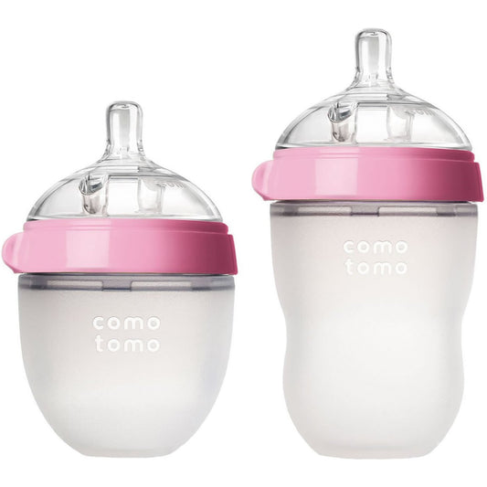 Comotomo Natural Feel Bundle - 2 Items (Pink, 5oz + 8oz)