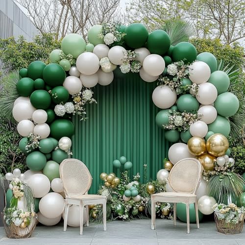 Dusty Blue Balloon Garland Double Stuffed Slate Pastel Blue White Sand Pearl Balloon Arch Kit for Baby Shower Birthday Bridal Shower Wedding Graduation Party Decorations