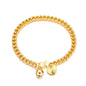 Ethlyn Baby Bracelets for boys Girls 18K Gold Plated Cuban Link Chain Bracelets for Boys Gift for Your Son