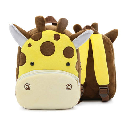 Ladyzone Toddler Backpack Zoo Animals Backpacks Cute Plush Bag Cartoon 10" Preschool Book Bag For 2+ Years Girls Boys