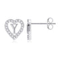 Anoup Heart Initial Stud Earrings - Gifts for Girls, Sterling Silver Post 14K Gold Plated All Over Hypoallergenic | CZ Simulated Diamond Stud Earrings | Birthday Gifts for Kids Toddlers Daughter