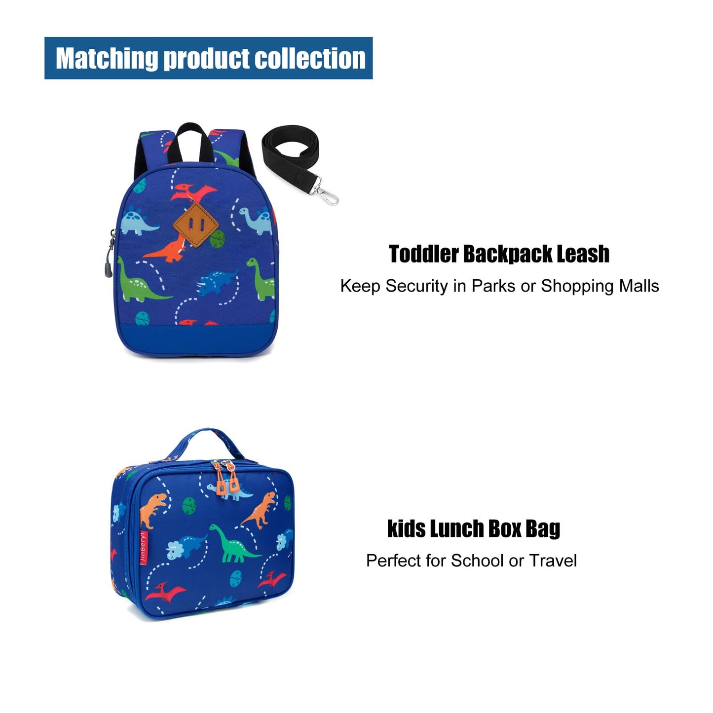 Toddler Backpack for Boys, 12 Inch Kids Dinosaur Backpack for Preschool or Kindergarten, Black