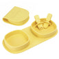 Silicone Foldable Novelty Dinner Plates,Baby Plates Travel Essential with Forks and Spoons,Microwave & Dishwasher SafeWatermelon