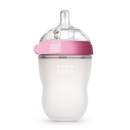 Comotomo Baby Bottle Double Pack, Pink, 5oz