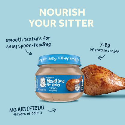 Gerber Chicken and Gravy Baby Food, 2.5 Oz