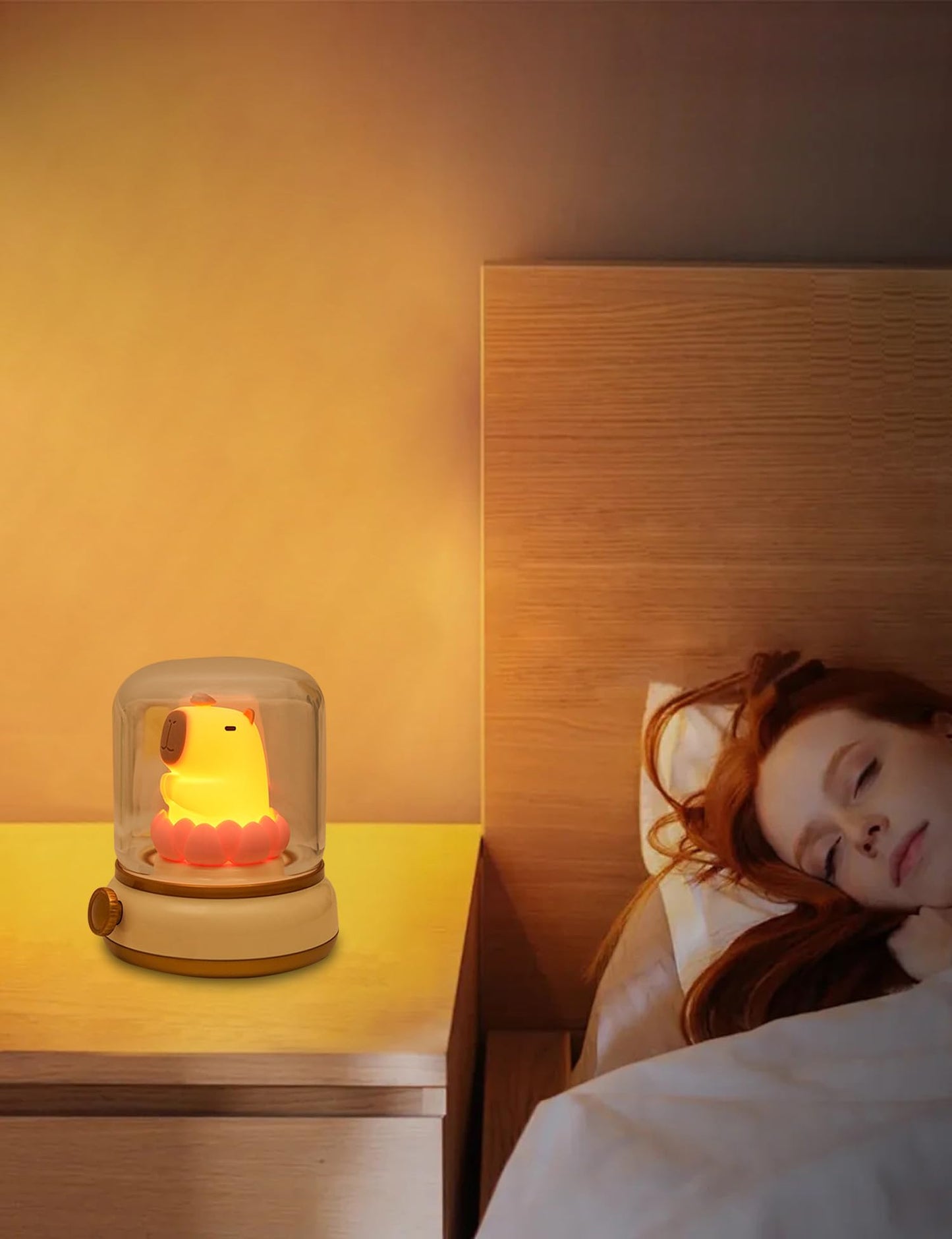 Cute Chibi Flame Lamp, Anime Cozy Lights, Retro Rechargeable Night Light, Decor, Cute Desk Accessories, Gifts