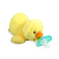 RaZbaby JollyPop Pacifier, Holder w/Detachable Baby Pacifier, Stuffed Animal RaZbuddy, All Ages 0M+, 100% Medical Grade USA Made Silicone, Machine Washable, Textured & Easy to Hold – Dragon