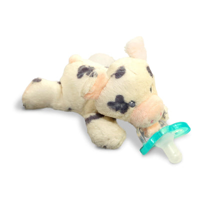 RaZbaby JollyPop Pacifier, Holder w/Detachable Baby Pacifier, Stuffed Animal RaZbuddy, All Ages 0M+, 100% Medical Grade USA Made Silicone, Machine Washable, Textured & Easy to Hold – Dragon
