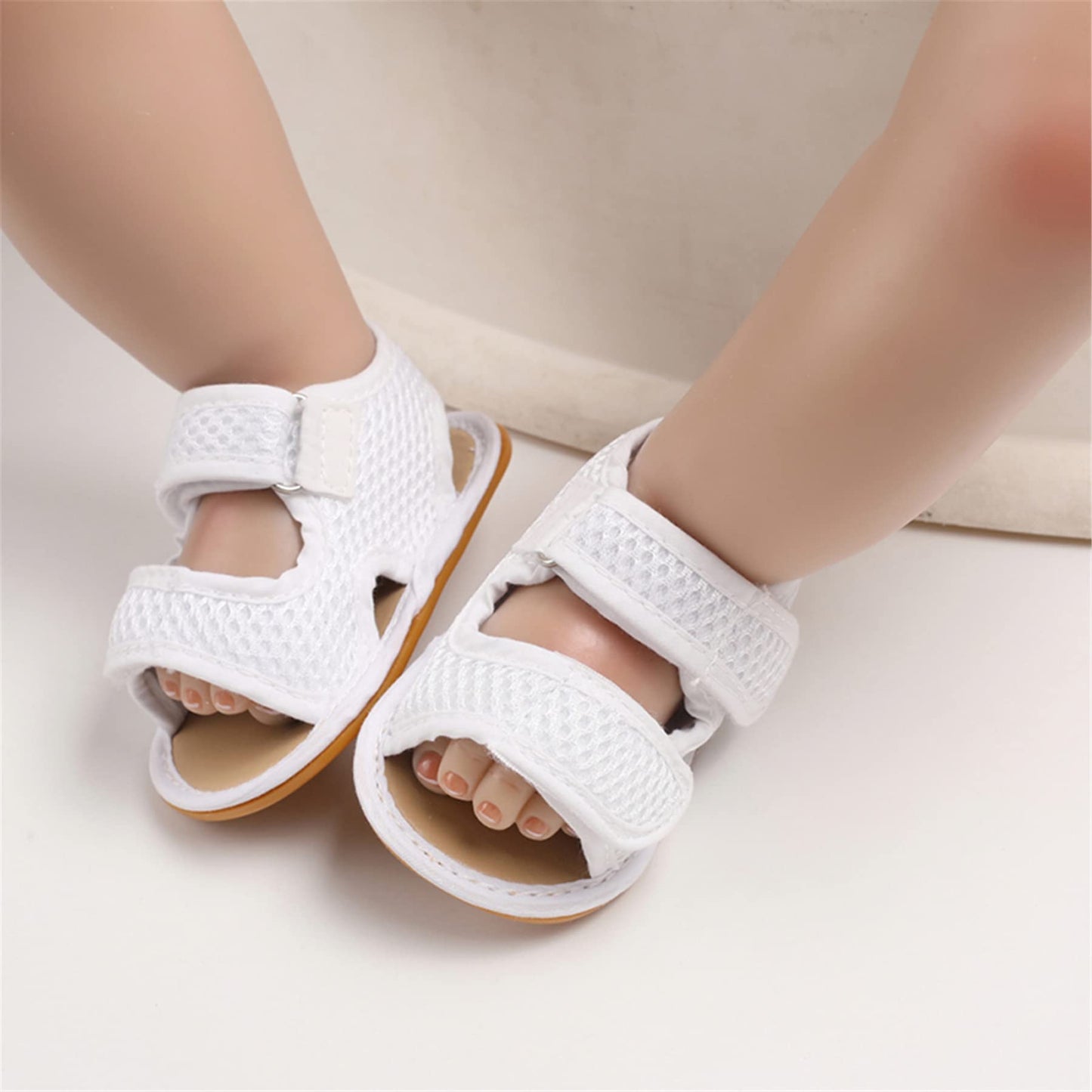 SOFMUO Baby Girls Boys Sparkly Bowknot Sandals Premium Soft Anti-Slip Rubber Sole Infant Summer Outdoor Shoes Toddler First Walkers
