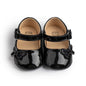 Baby Girl Mary Jane Flats Dress Shoes - Infant Newborn Shoes Anti-Slip Soft PU Leather Party School Wedding Princess Baby Girl Shoes 0-18M