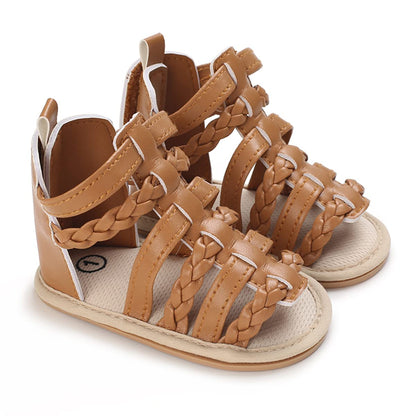 LAFEGEN Baby Boys Girls Summer Sandals 2 Straps Anti Slip Soft Sole Beach Infant Shoes Toddler First Walker Newborn Crib Shoes(3-18Months)