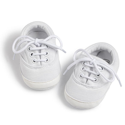 Morbido Infant Baby Boys Girls Canvas Sneaker Toddler Slip On Anti Skid Newborn First Walkers Candy Shoes for 0-18 Months