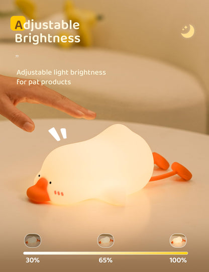 Nursery Night Light, RGB Bunny with 7 Colors & 3 Dim Levels, Rechargeable Silicone, Room Decor & Kids Gift