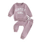 Kaipiclos Toddler Baby Girl Fall Winter Outfit Mamas Girl Long Sleeve Pullover Sweatshirts Jumper Pants Clothes Set